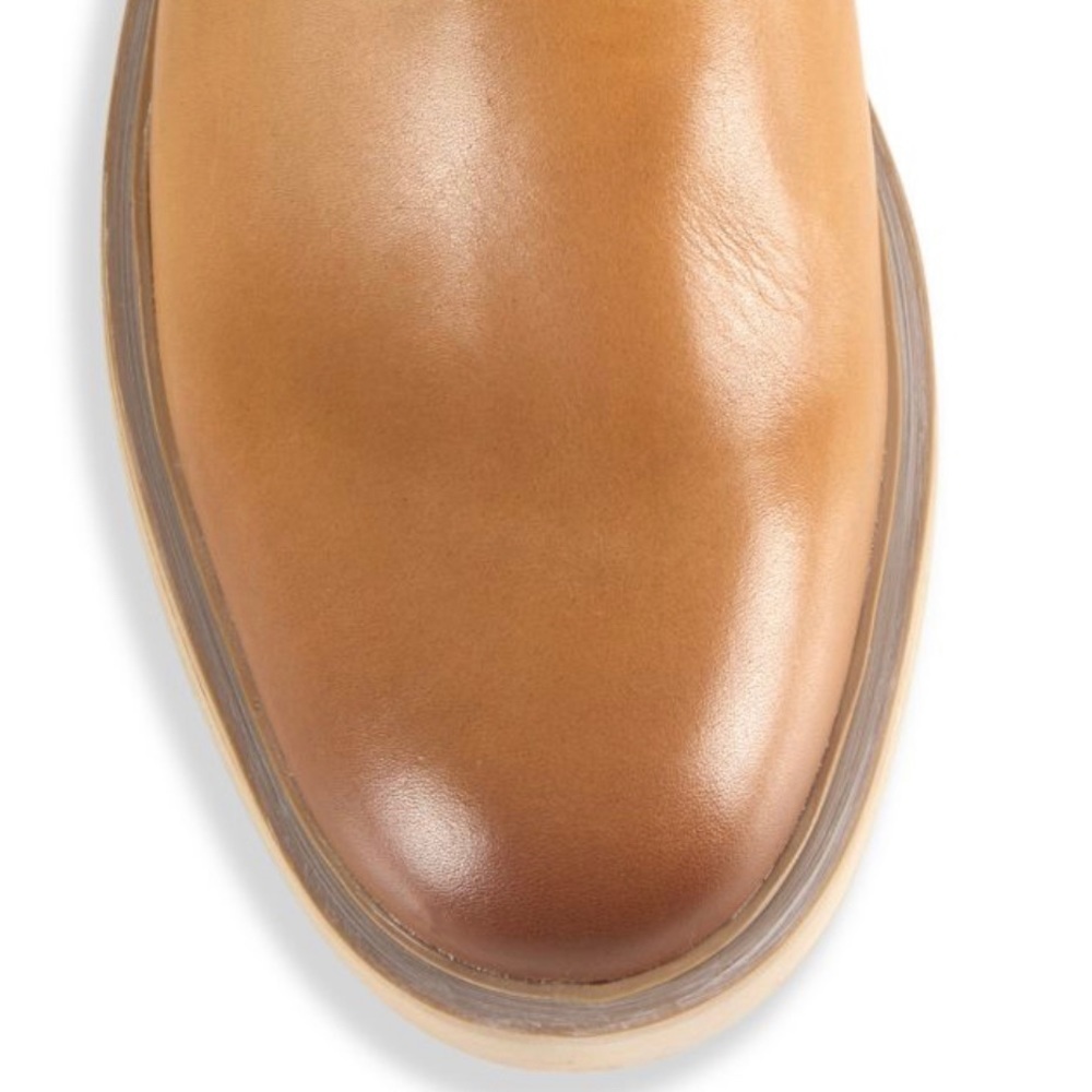 Sam Edelman Freda Tall Leather Riding Boots Tan Size 8.5 Moto Biker Buckles NEW - Picture 5 of 16